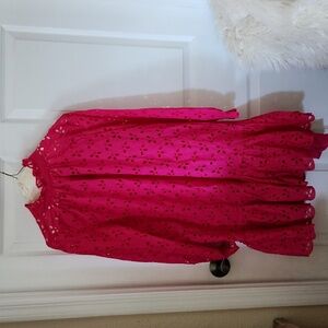 JCrew Eyelet hot pink dress size XXS